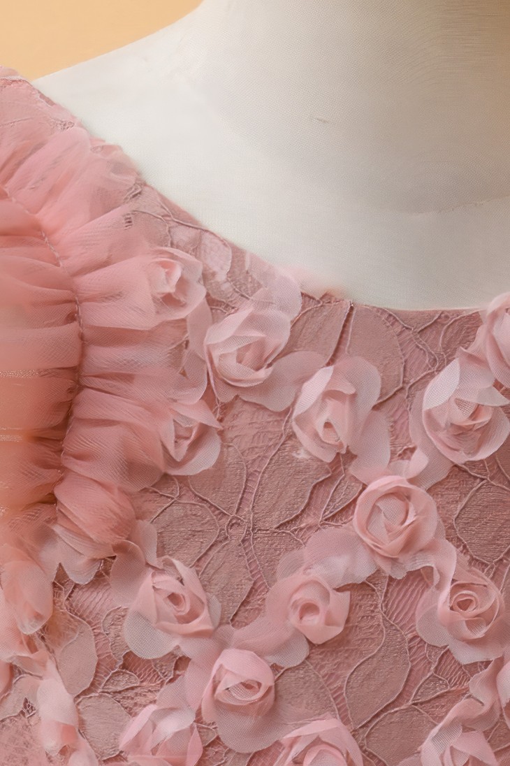 Robe Princesse Rose Fille Longue et Ample – Aurore