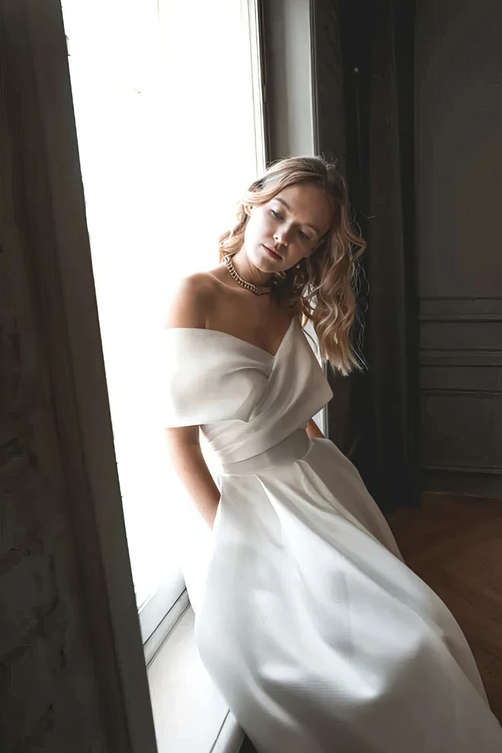 Robe de Mariée Épaule Dénudée Princesse – Aurora