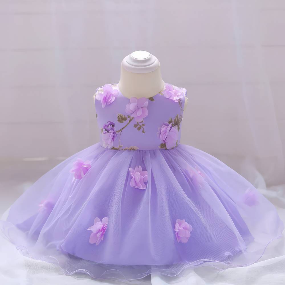 Robe Princesse Bébé Fille Fleurie – Dahlia