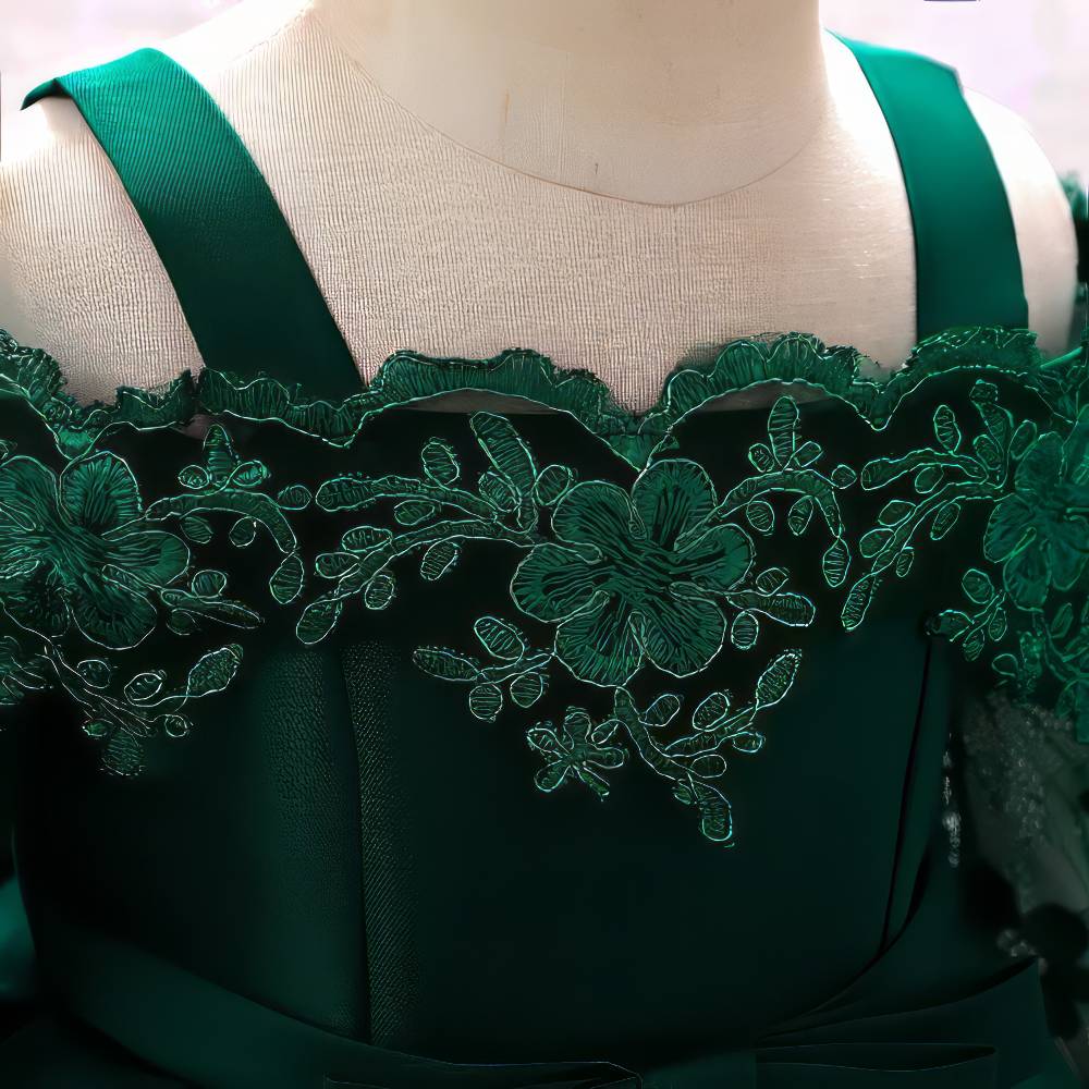Robe Princesse Bébé Fille Verte Florale – Jade