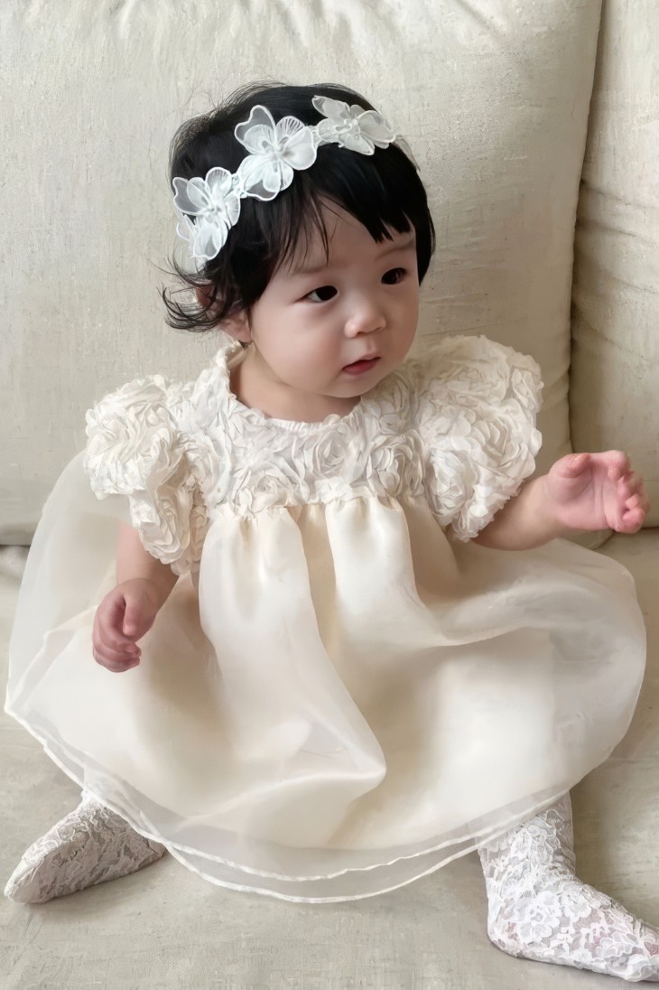 Robe Princesse Bébé Manches Bouffantes – Bérénice