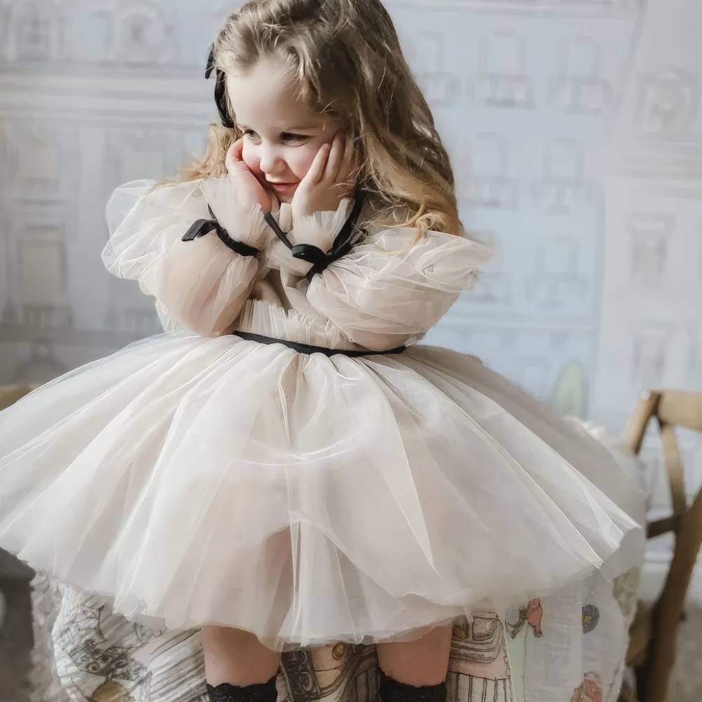 Robe Princesse Blanche Fille Cérémonie – Céline