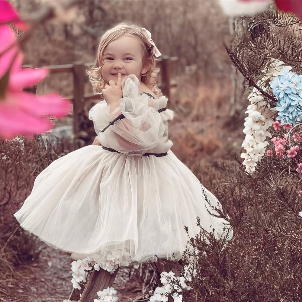 Robe Princesse Blanche Fille Cérémonie – Céline