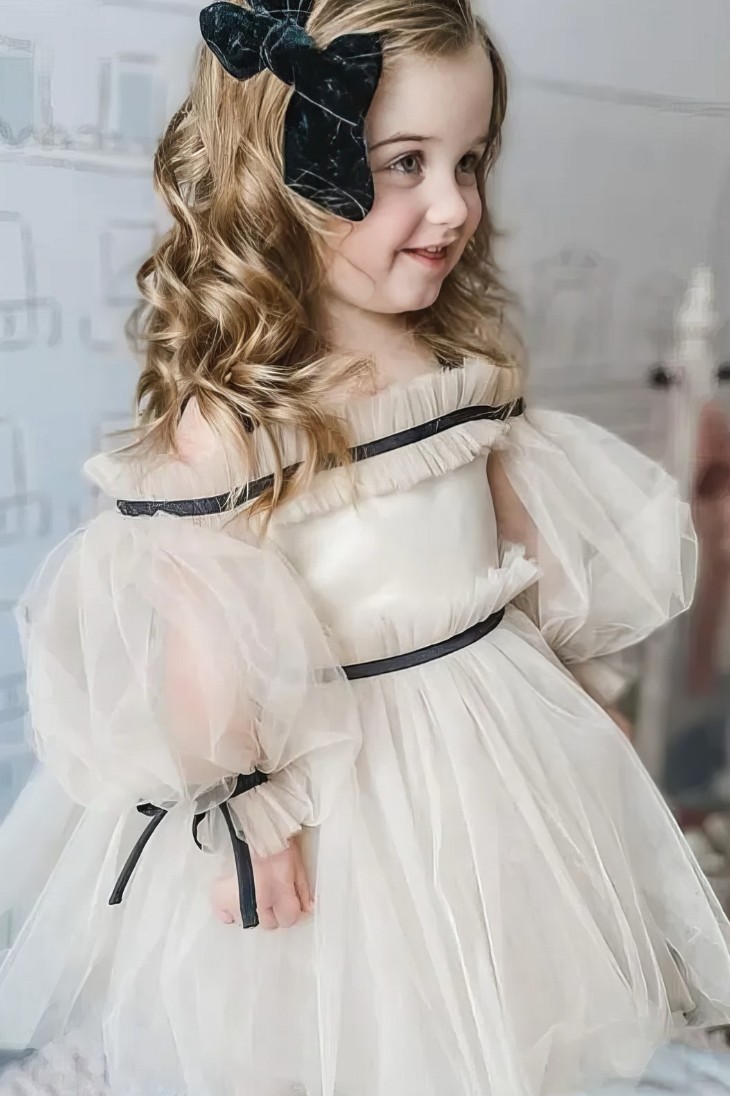 Robe Princesse Blanche Fille Cérémonie – Céline
