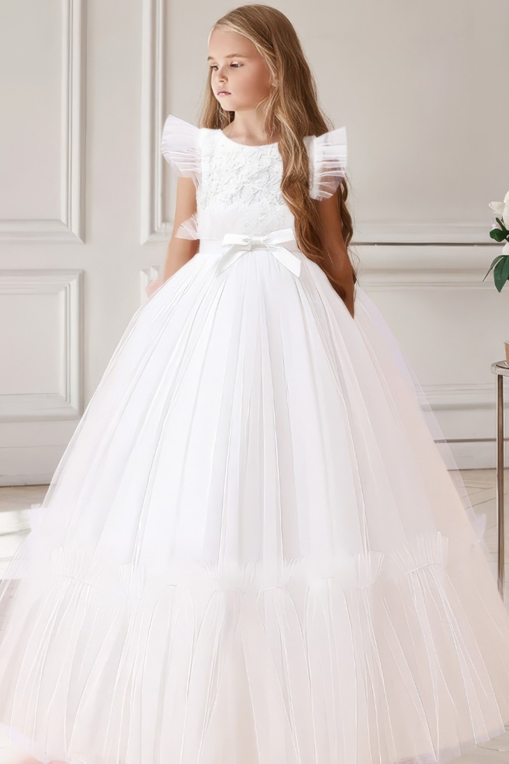 Robe Princesse Rose Fille Longue et Ample – Aurore
