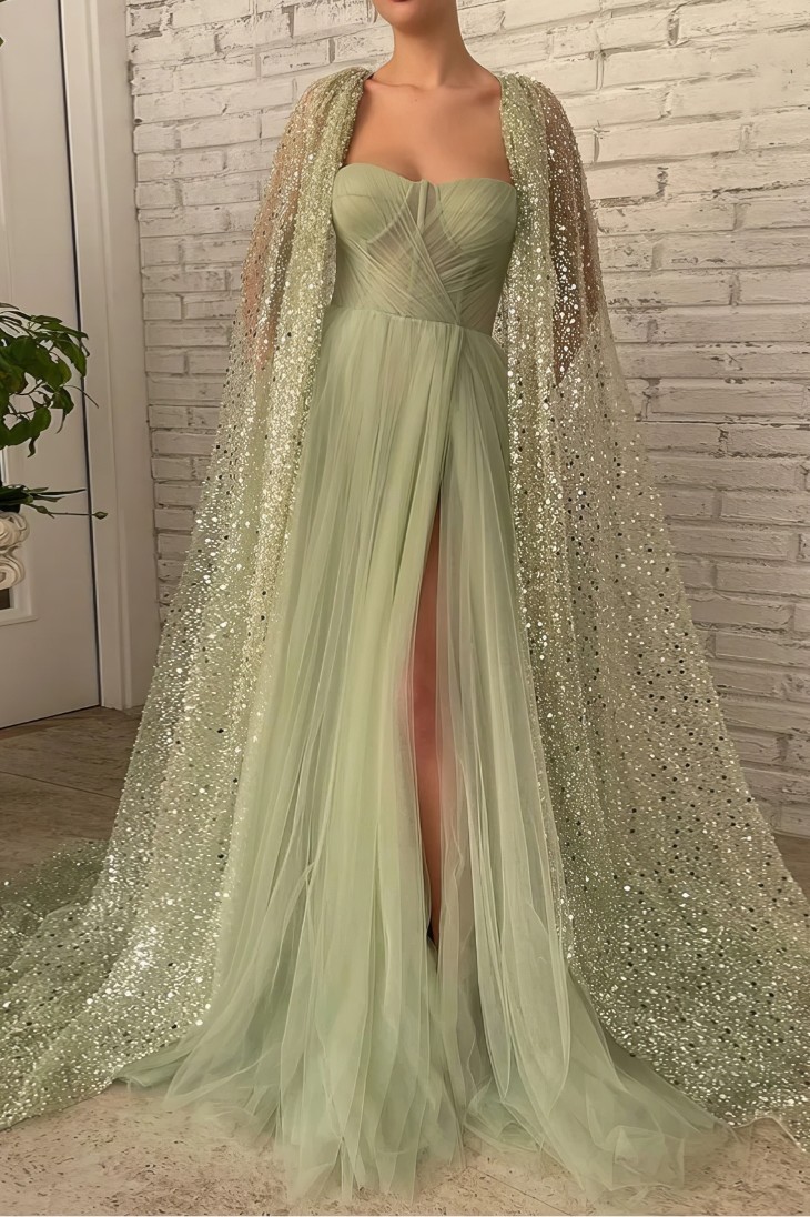 Robe Princesse Verte Scintillante – Véra