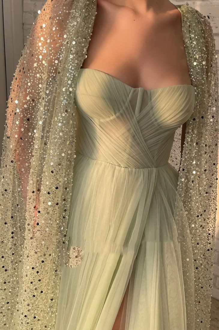 Robe Princesse Verte Scintillante – Véra