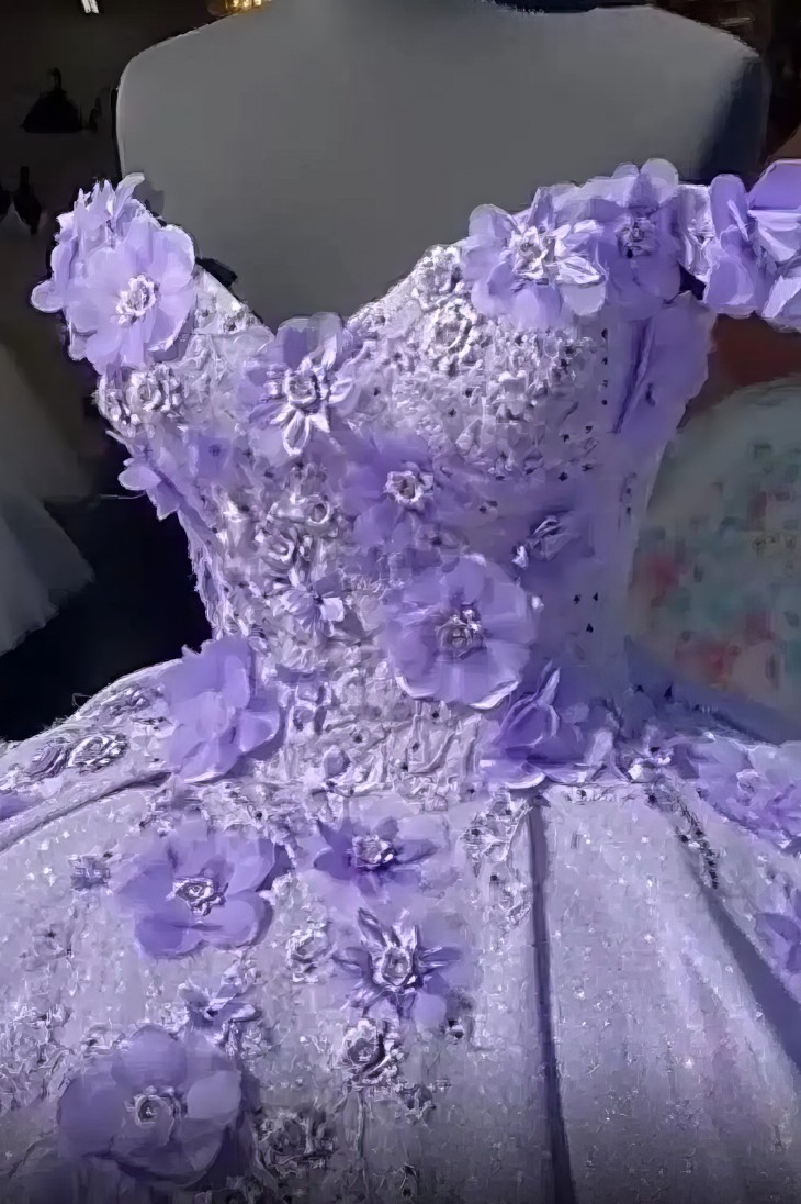Robe Princesse Violette Fleurie – Viola